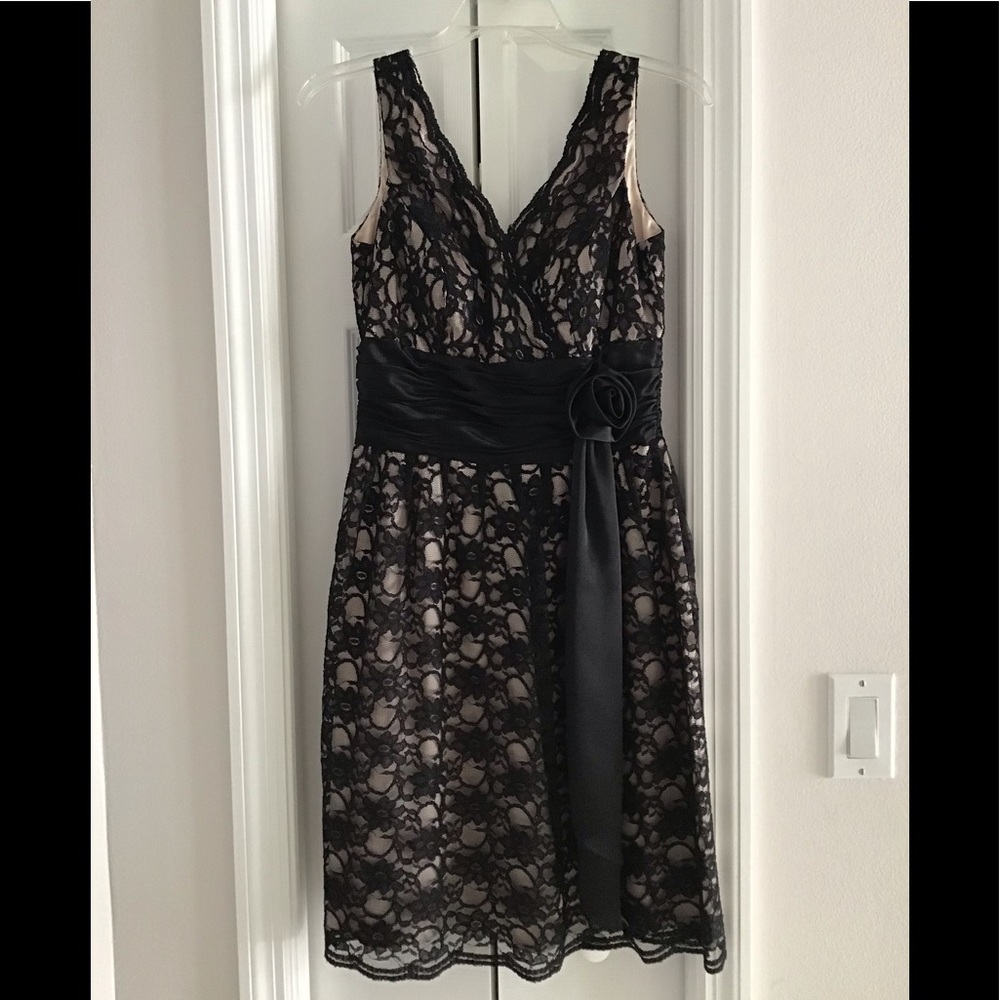 NWOT David's Bridal Black Lace Dress
